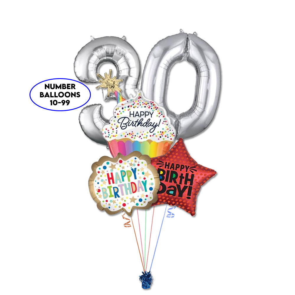 Birthday Bouquet with Numbers